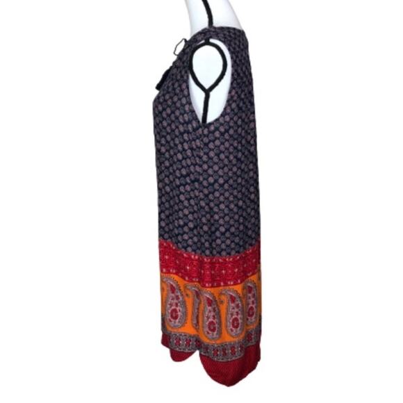 Beach Lunch Lounge Multi color Boho Shift Dress Size Small - Picture 6 of 11